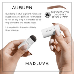 MADLUVV Tampon couleur cheveux racines auburn pour retouche discrète.
