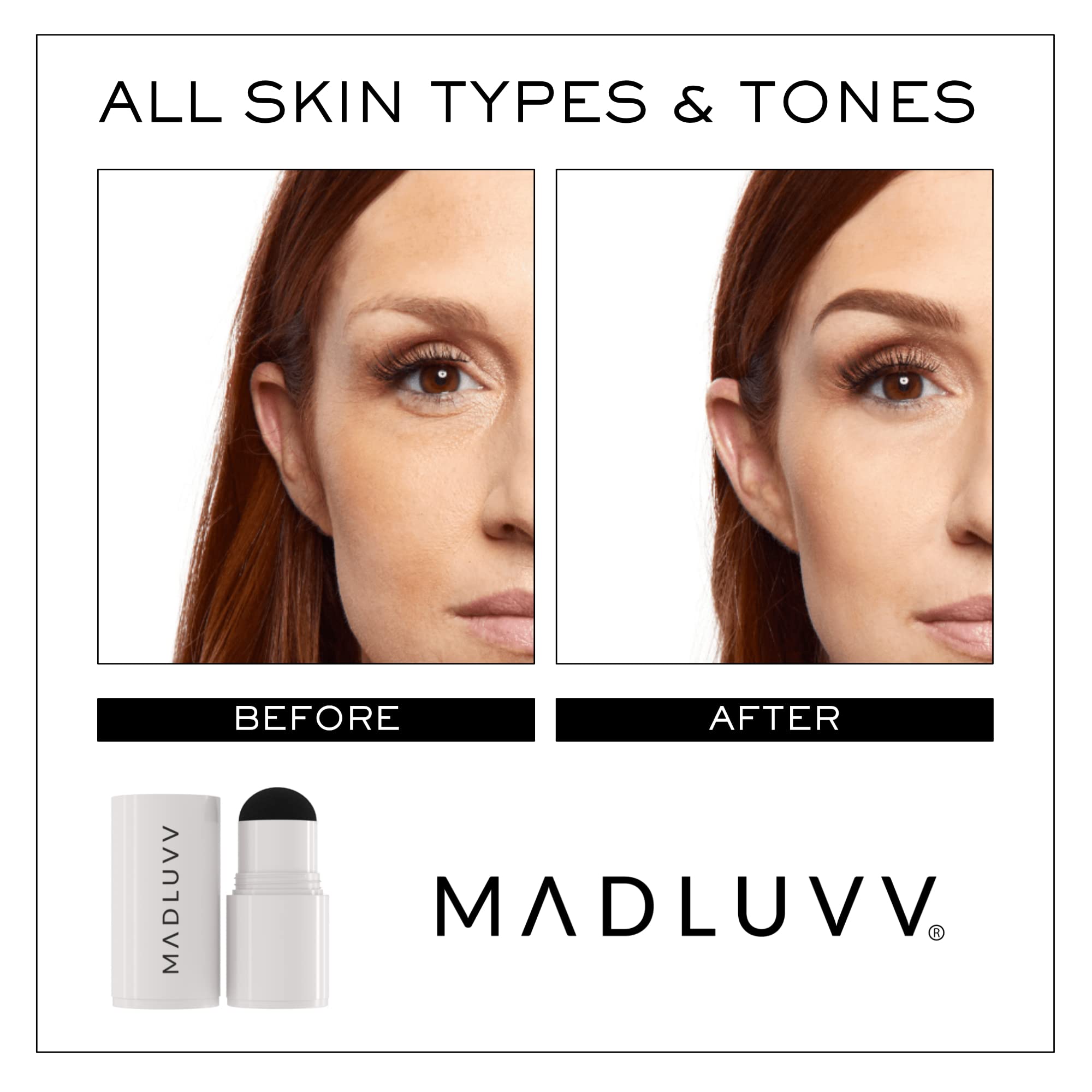 MADLUVV Tampon met en valeur les reflets des mèches auburn.