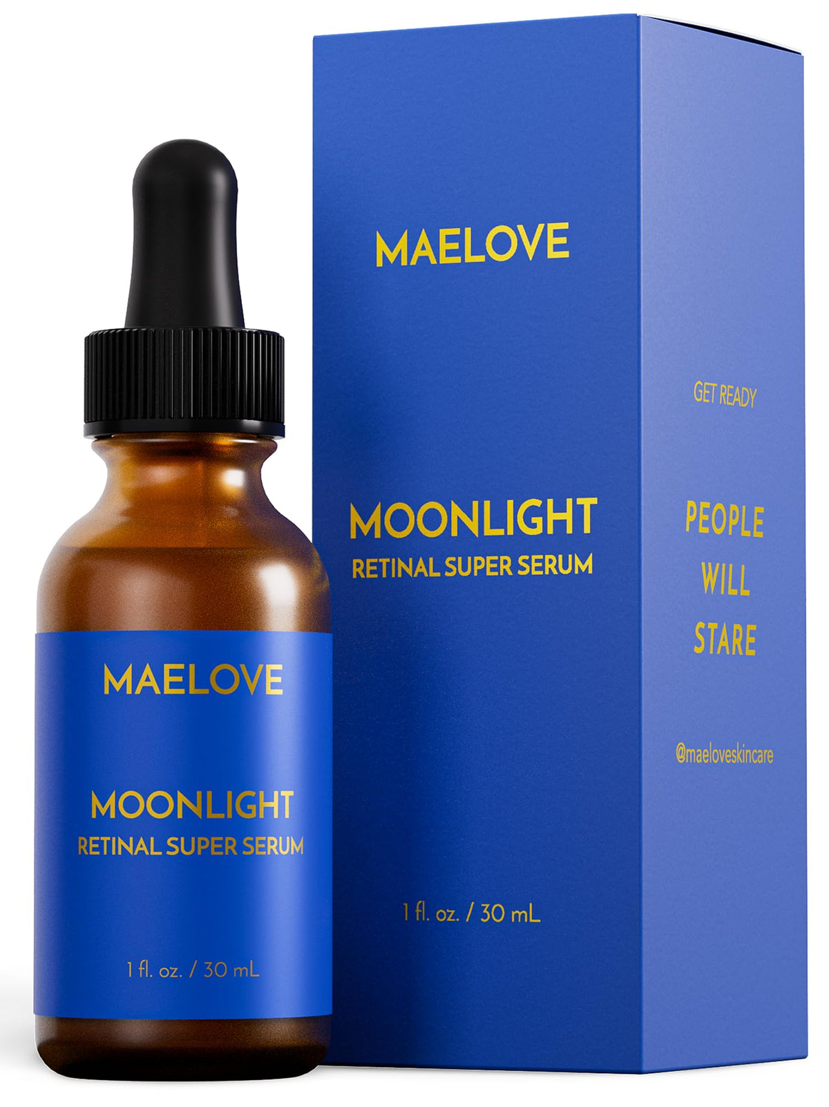 Maelove Moonlight: bouteille pipette pour une application précise du sérum nocturne.