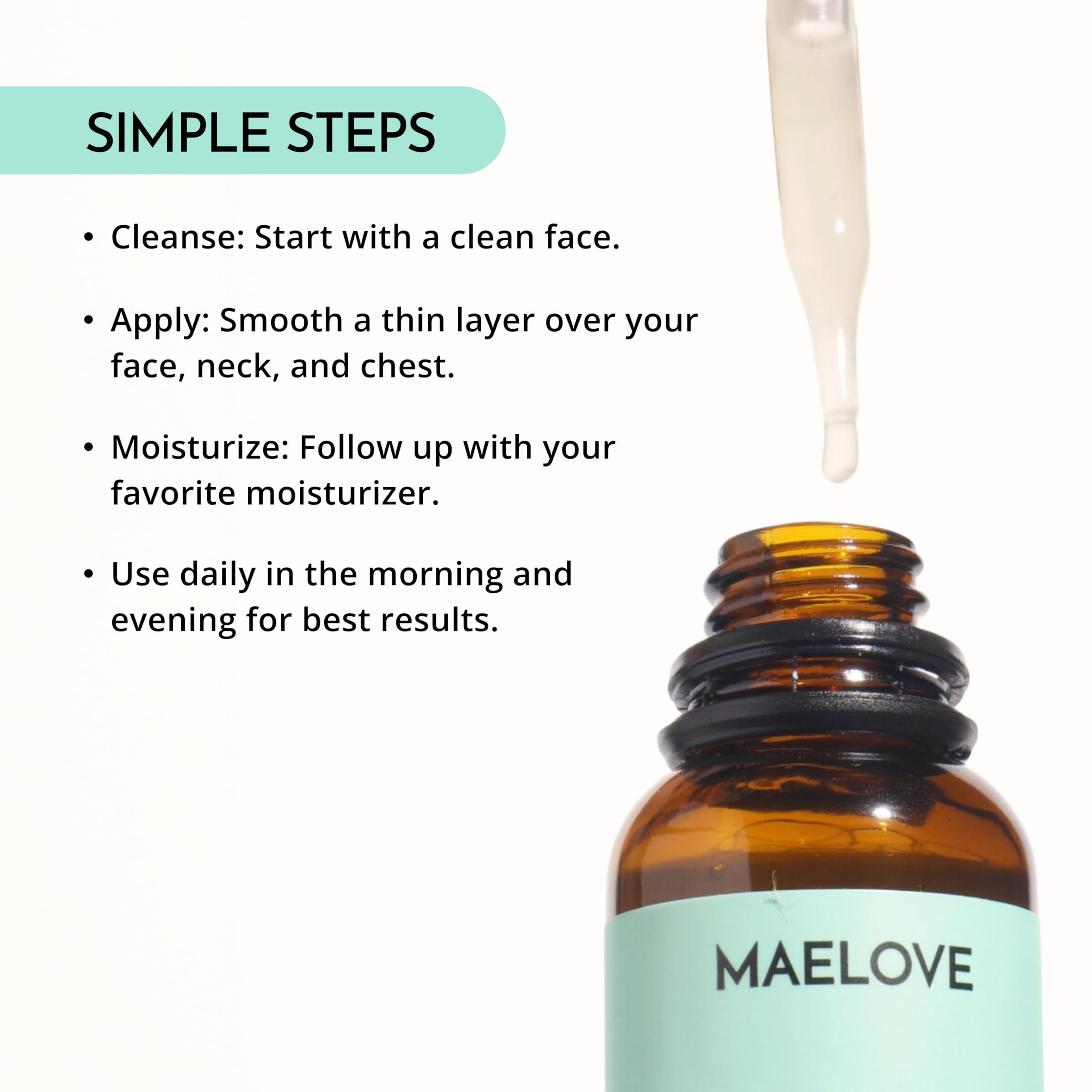 Sérum Maelove NIA 10 appliqué le soir pour confort cutané