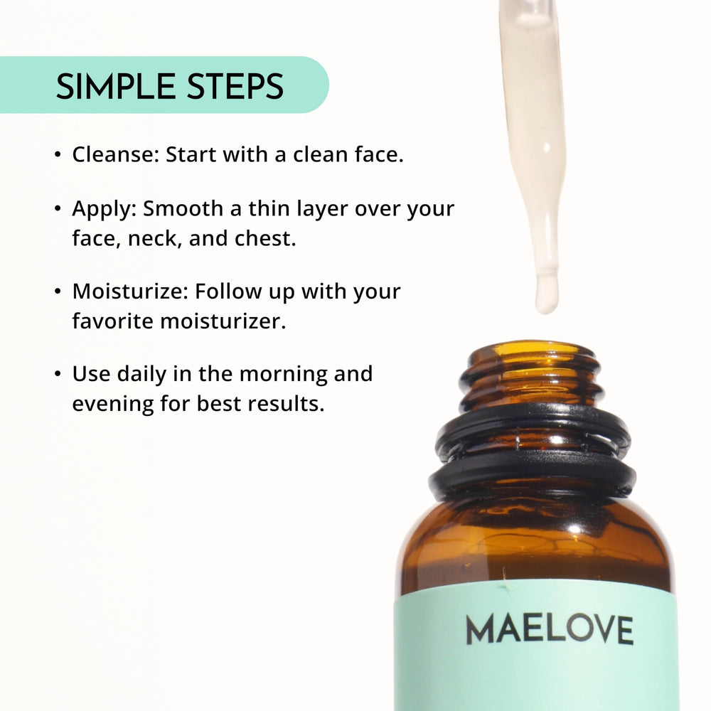 Sérum Maelove NIA 10 appliqué le soir pour confort cutané