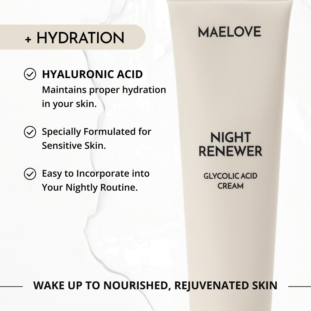 MAELOVE Night Renewer – formule vegan et cruelty-free respectueuse de la peau