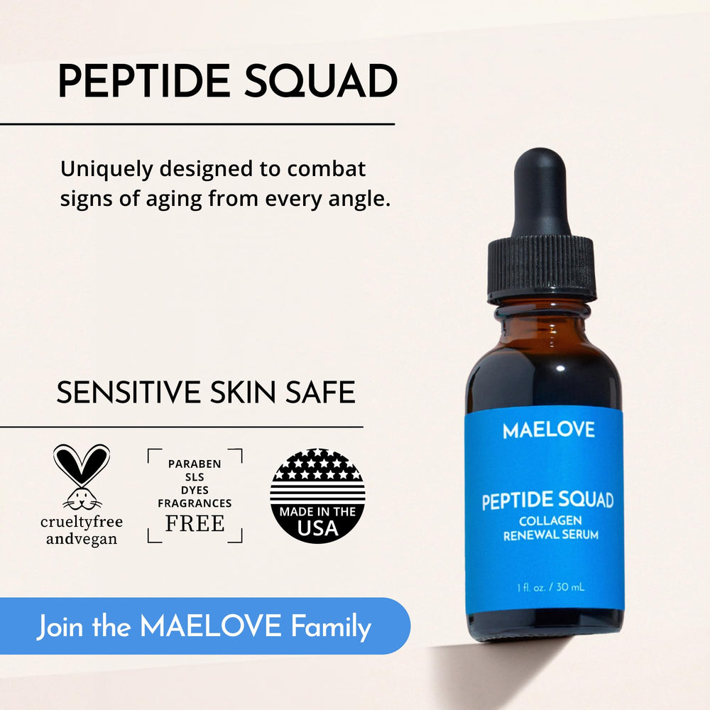 Scène de soin quotidienne avec Maelove Sérum Squad, pour hydratation et éclat.