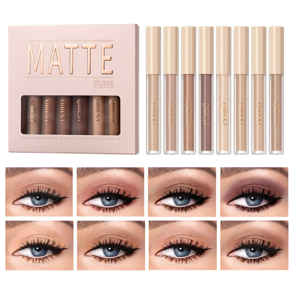 MAEPEOR ombre liquide matte ensemble 8 couleurs - palette polyvalente pour un look naturel