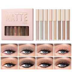 MAEPEOR ombre liquide matte neutre – palette complète pour un regard durable