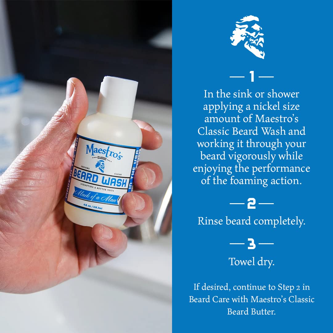 Ingrédients naturels mis en avant dans Maestro's Classic Beard Wash.