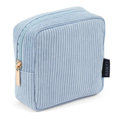 MAGEFY trousse maquillage bleue vue avant, rangement compact et élégant
