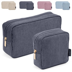 Magefy pochette maquillage corduroy avec poches interieures, organisation facile.