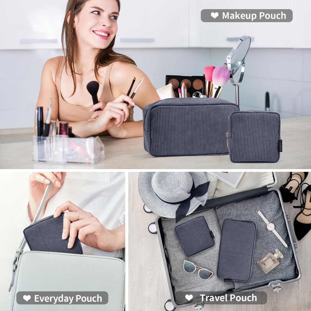 Pochette MAGEFY avec séparateurs intérieurs pour cosmétiques et outils.