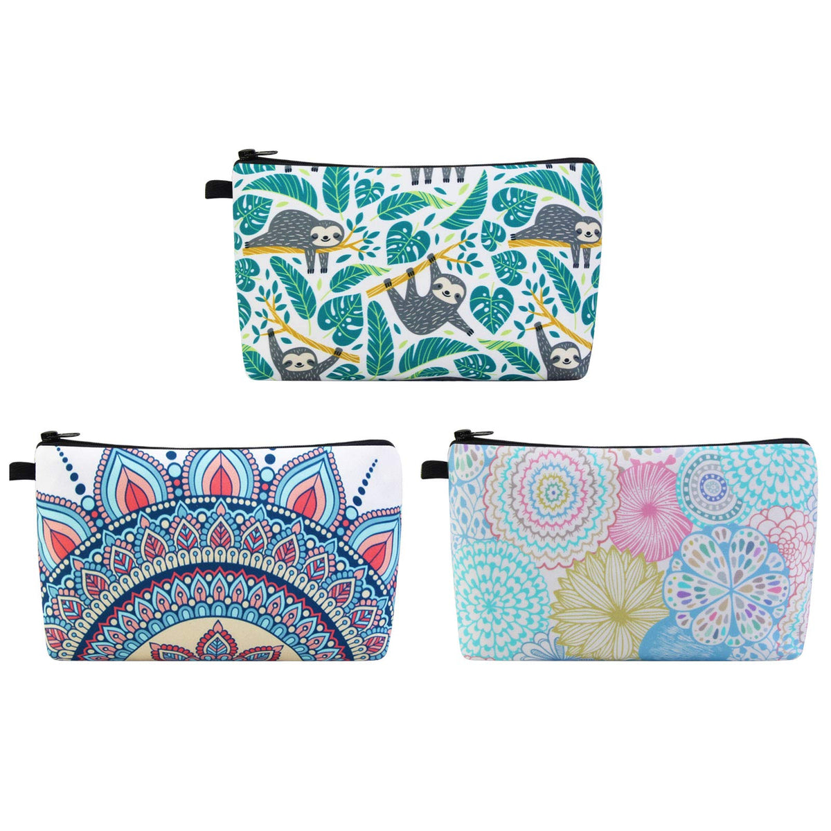 Trousse MAGEFY fleurs, rangement maquillage élégant lors des voyages.
