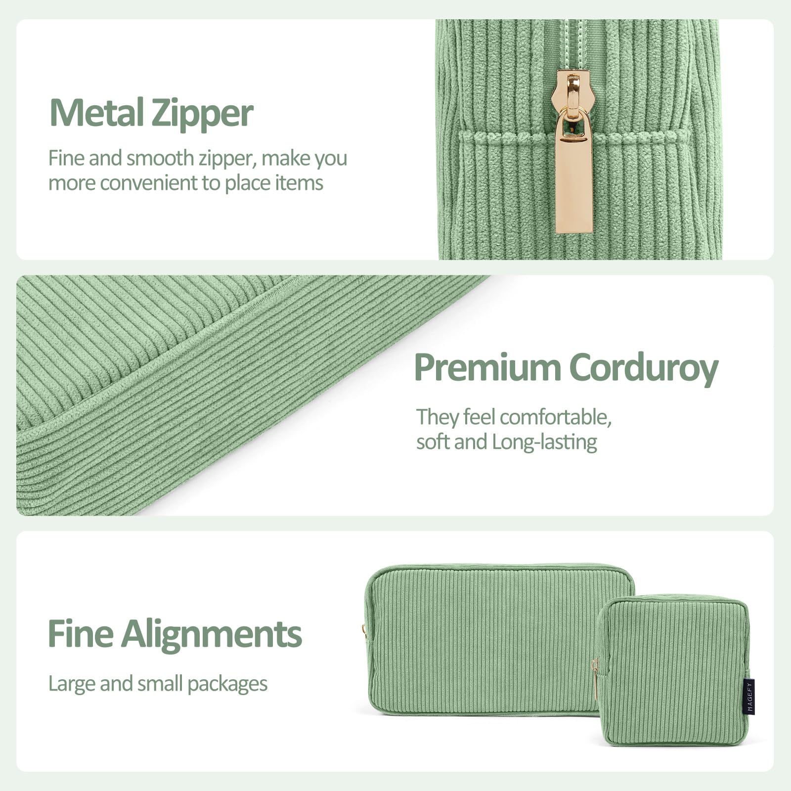 Trousse maquillage légère et portable MAGEFY, idéale en voyage.
