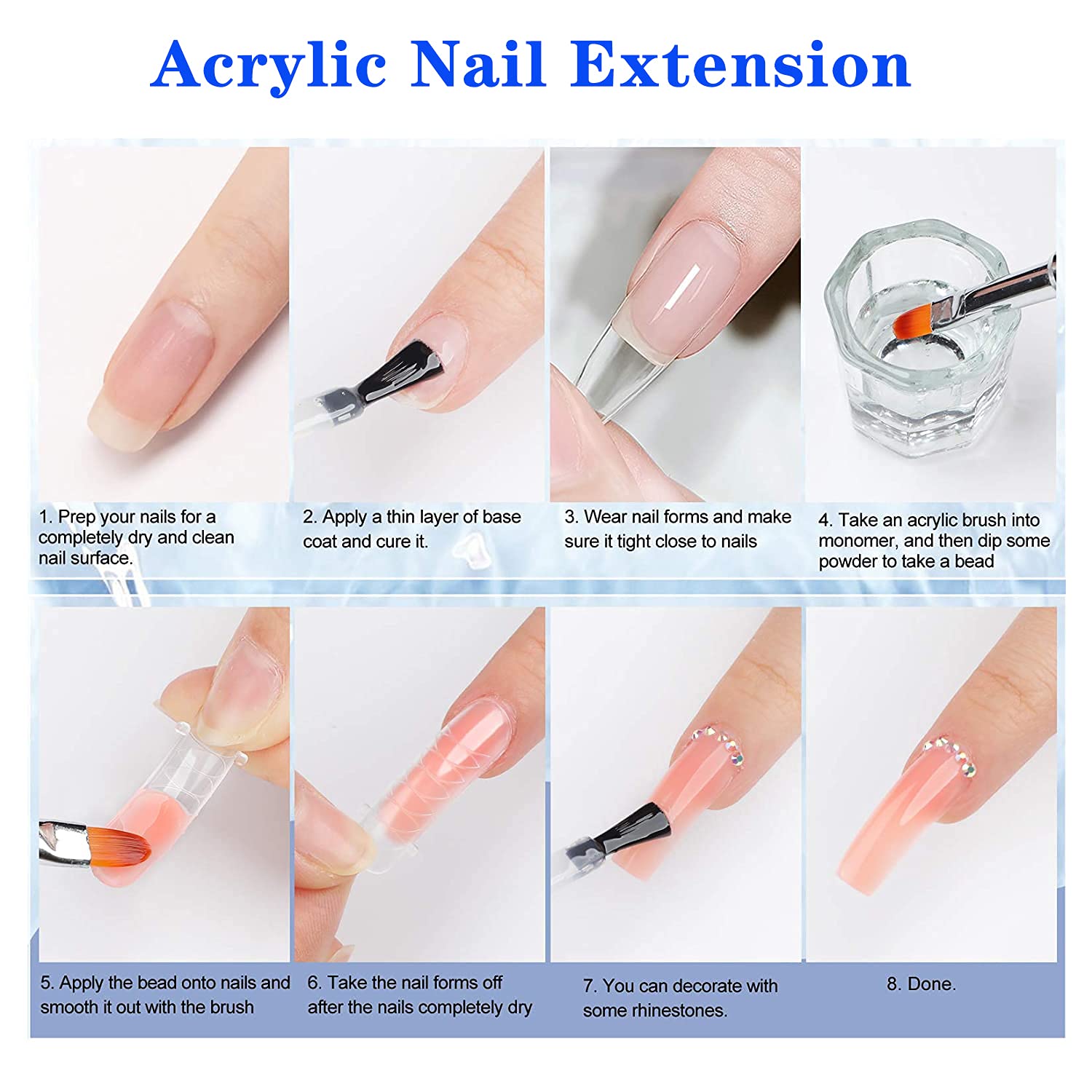 Extensions d’ongles DIY avec MAGIC ARMOR pour salon ou domicile.
