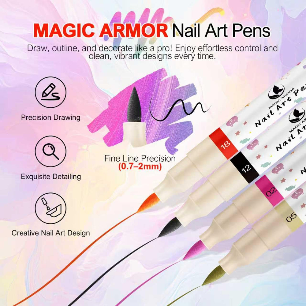 Magic Armor marqueur-ongles sûr et amusant, parfait pour débutants et bricolage à domicile.