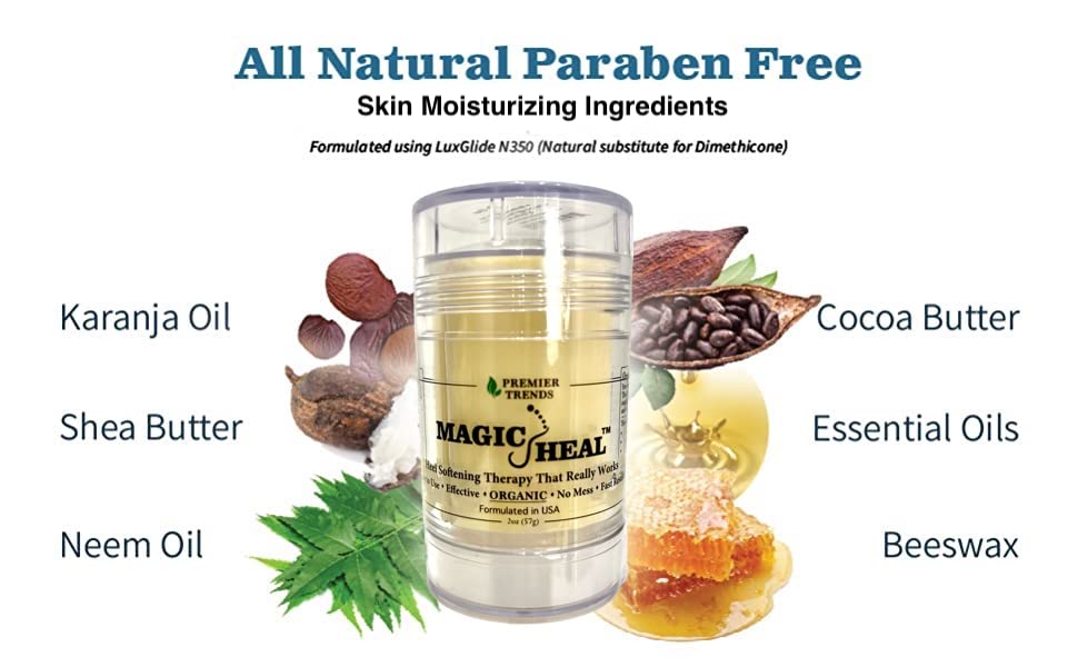 Magic Heal targets dry elbows and knees for softer, smoother skin.