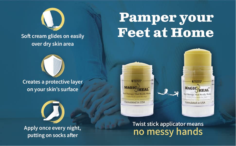Magic Heal roll-on application leaves no sticky residue after use.