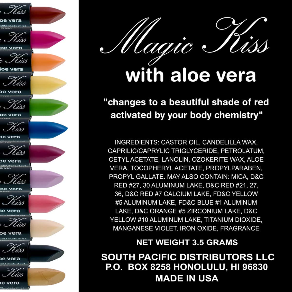 Magic Kiss packaging compact et pratique pour le voyage.