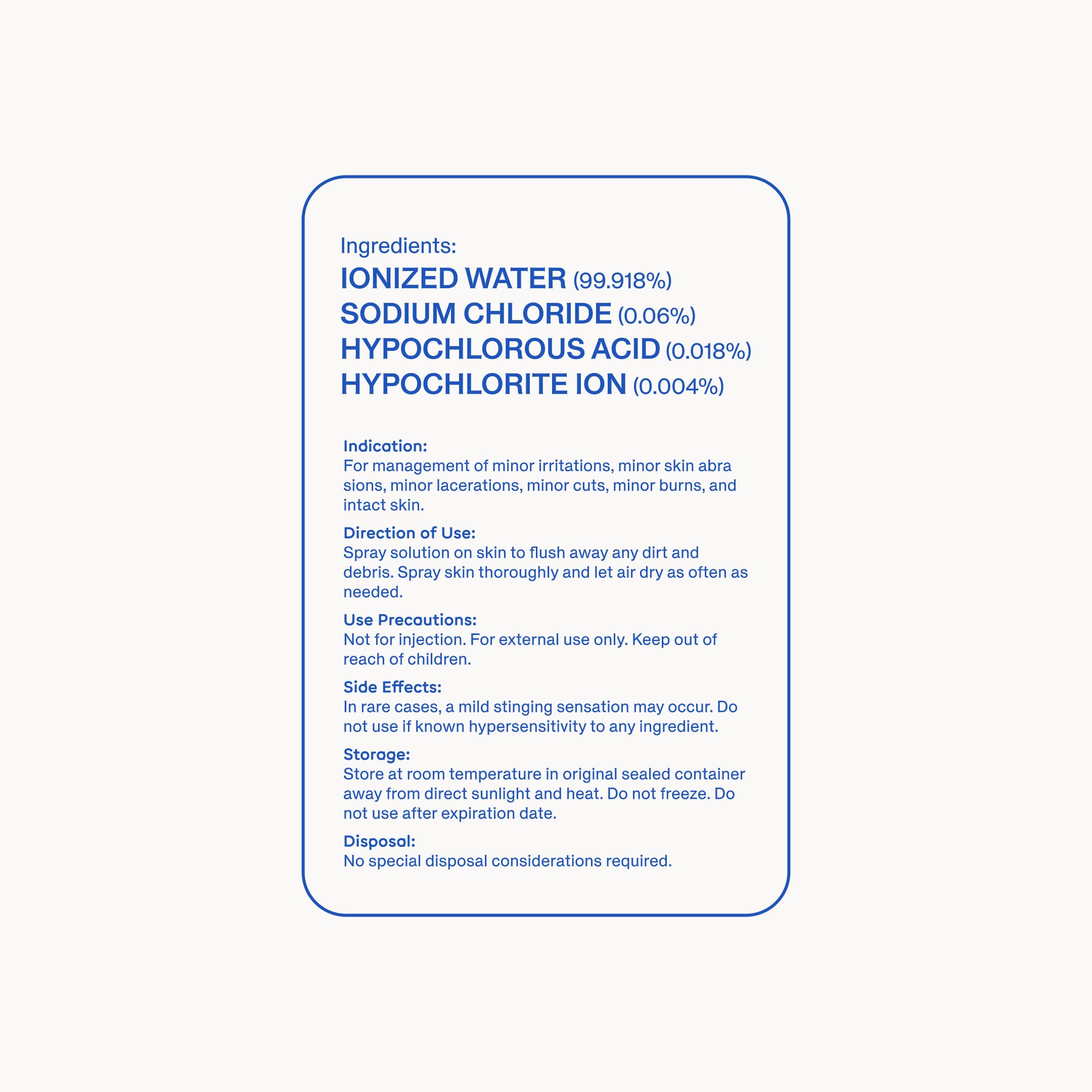 Magic Molecule Hypochloreux — paupières et visage propres sans recourir à l’alcool.