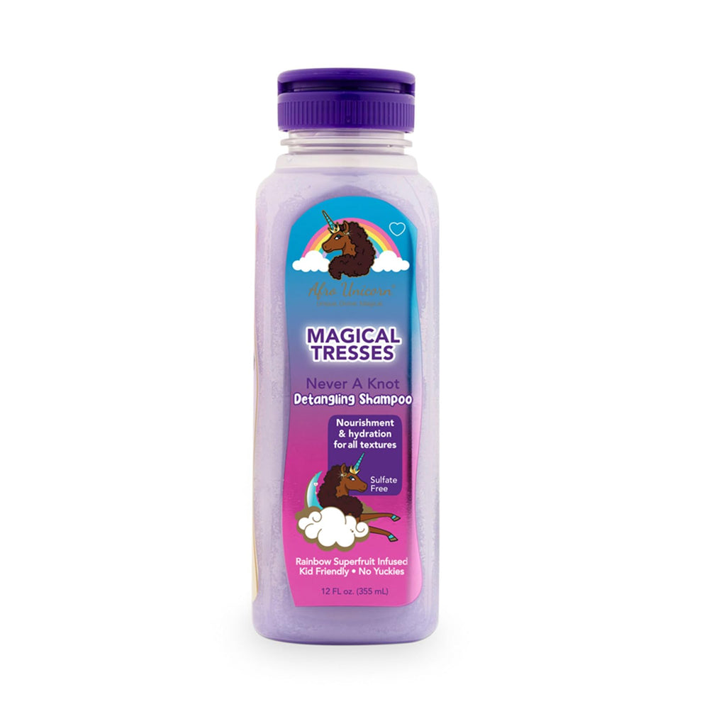 MAGICAL TRESSES Afro Unicorn - shampoing démêlant en bouteille, douceur et démêlage facile.