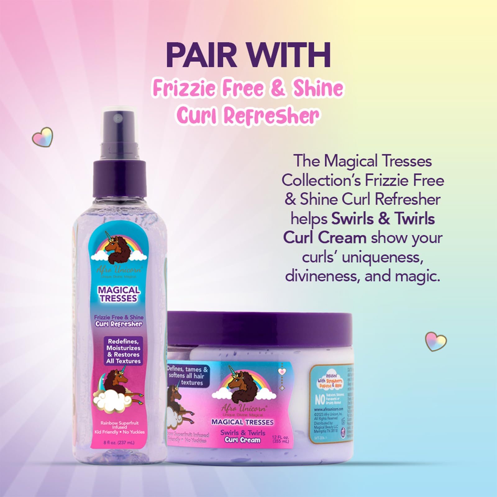 Magical Tresses sans silicone et sulfates, formule douce.