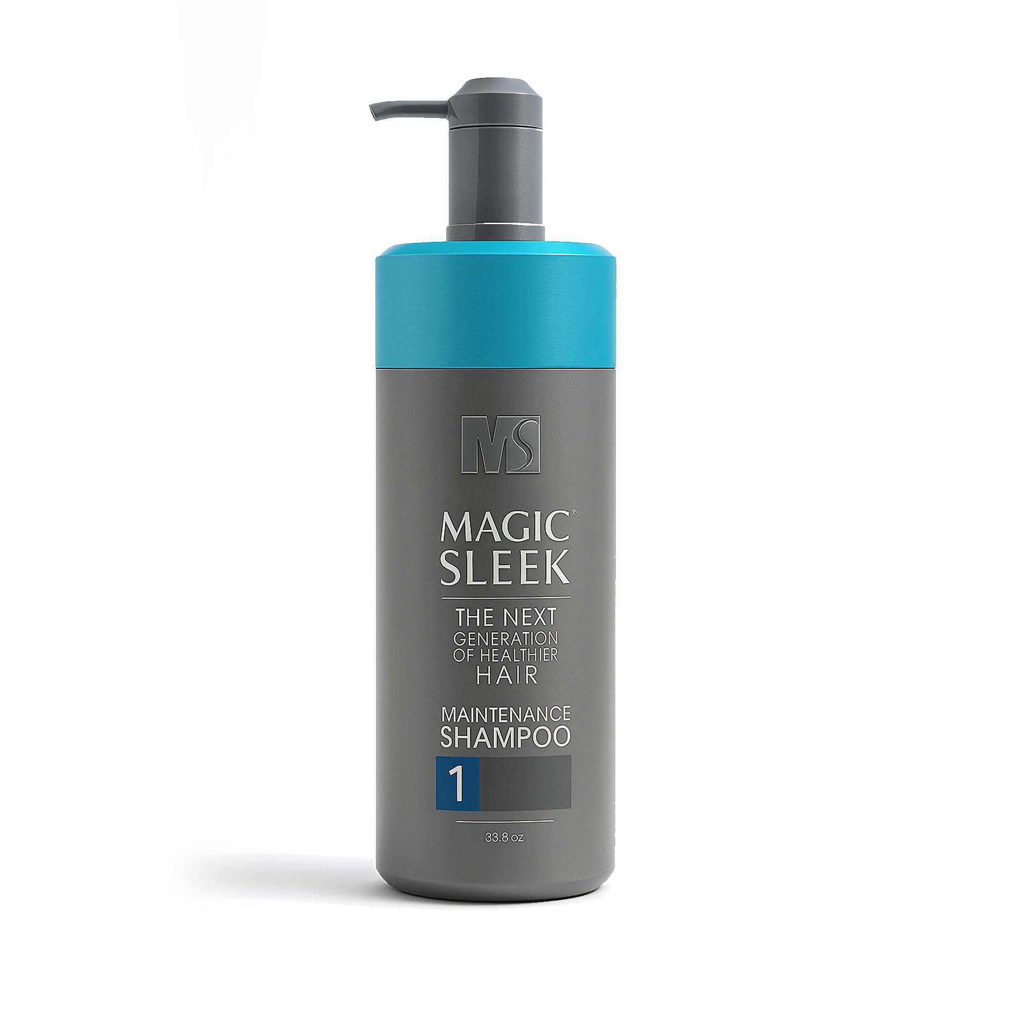 MagicSleek Shampoing hydratant, bouteille élégante démontrant l hydratation et la couleur