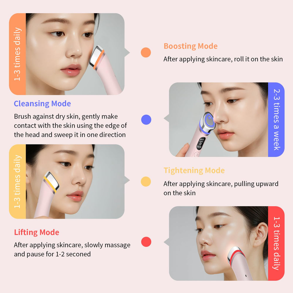 Magivol Face Lift Device LED ambre pour une stimulation douce et apaisante.