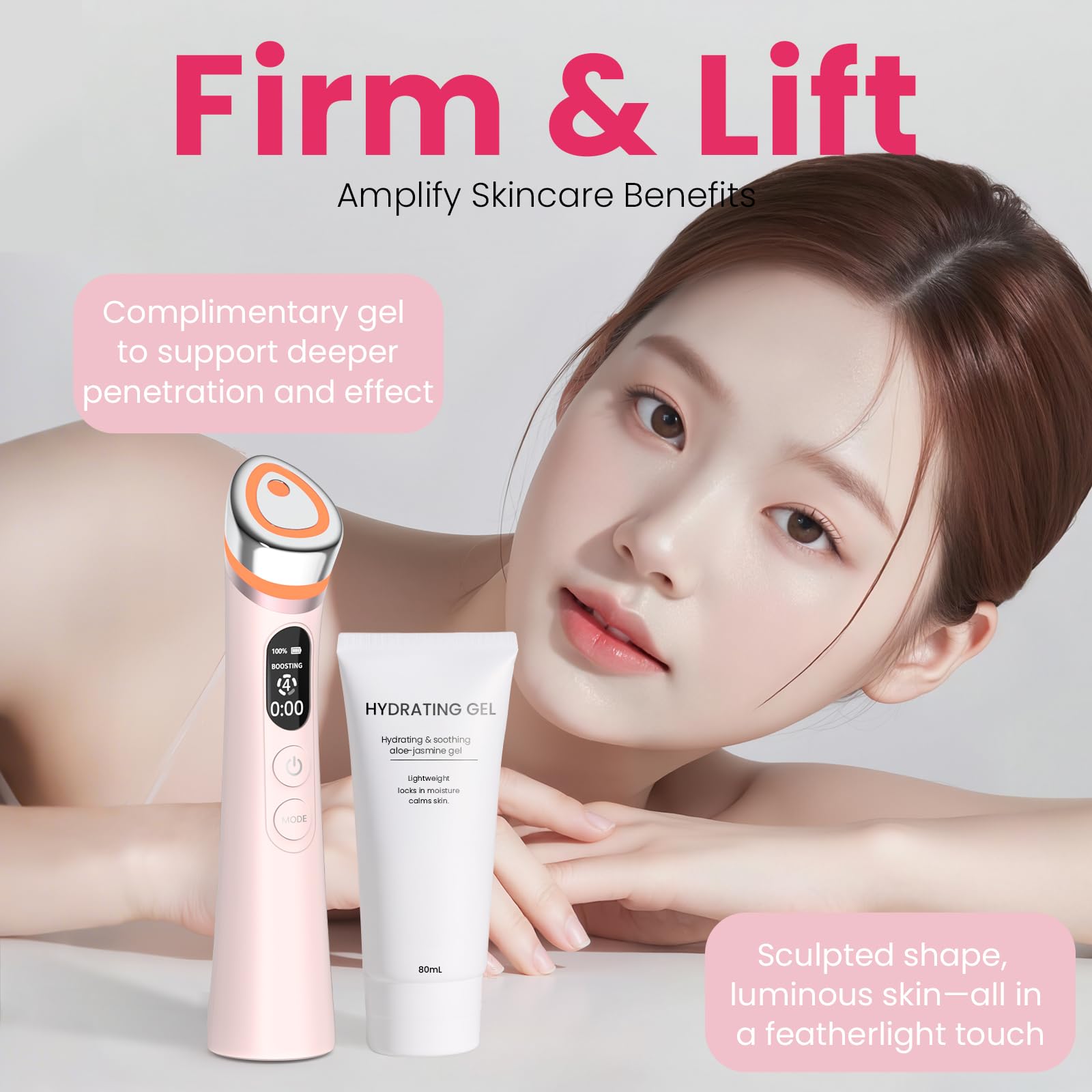 Magivol Face Lift Device en action pour un massage facial relaxant et confortable.