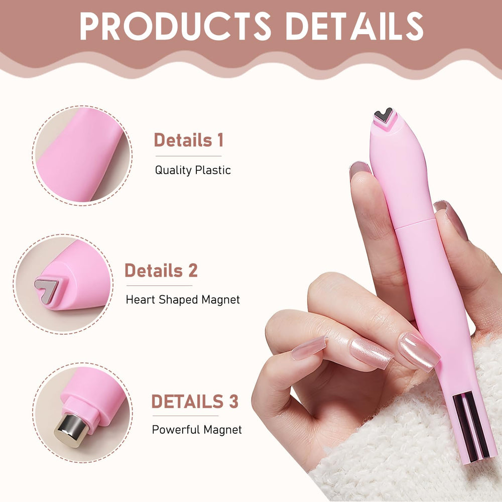 Aimant cœur pour vernis gel effet œil de chat, design fleur pour reflets 3D.