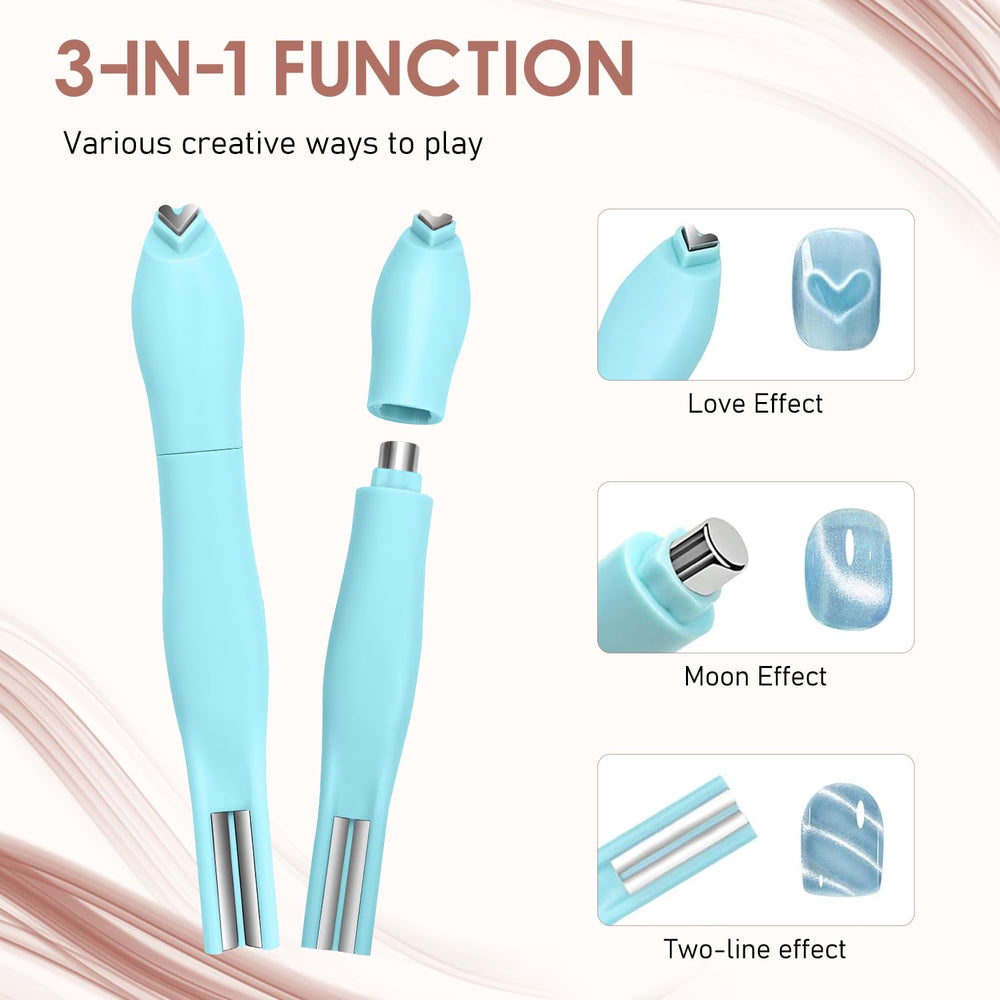 Aimant cœur pour vernis gel effet œil de chat, prise en main ergonomique pour détails fins.