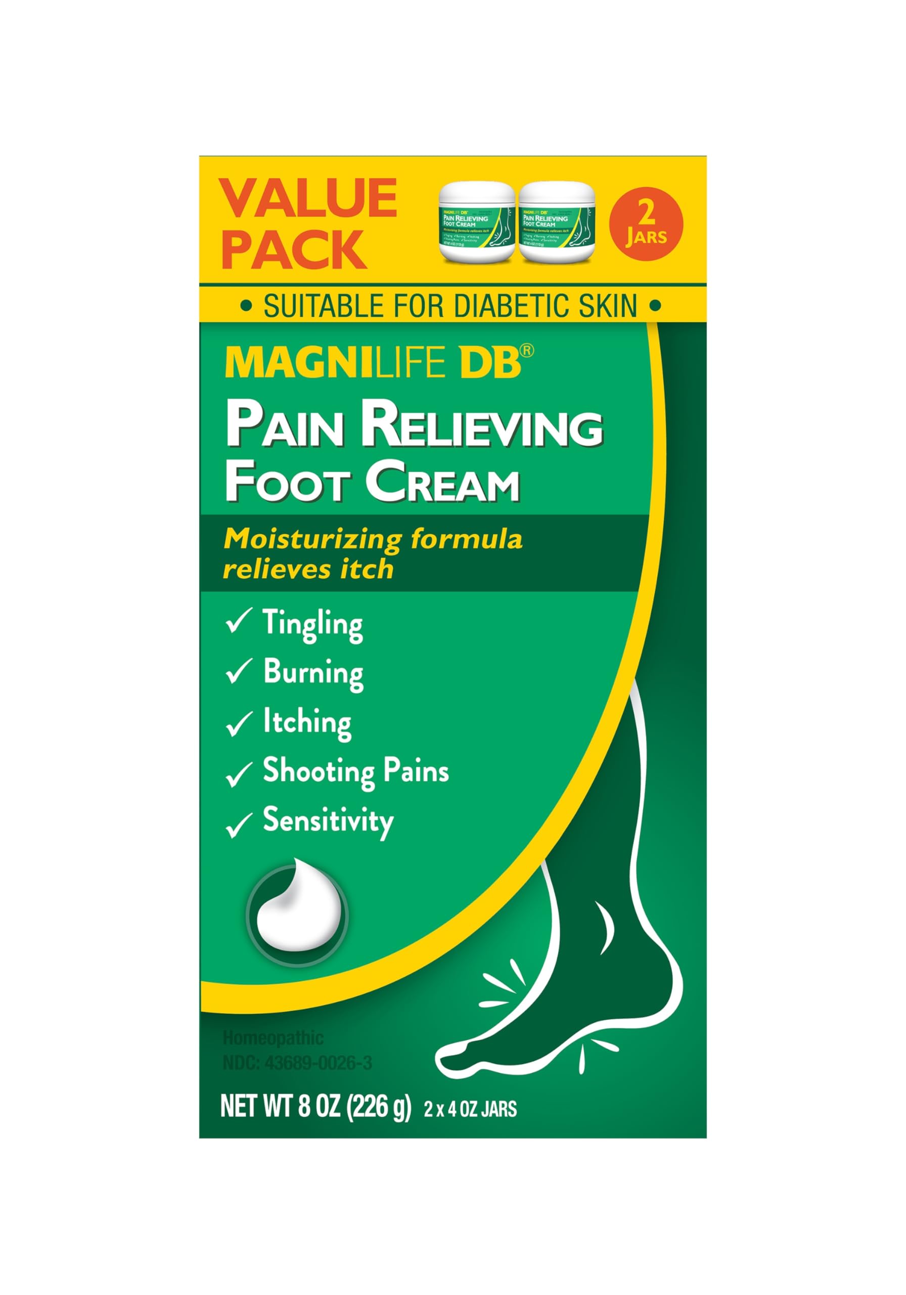 Confort quotidien MagniLife DB Crème Pieds lors d’un massage