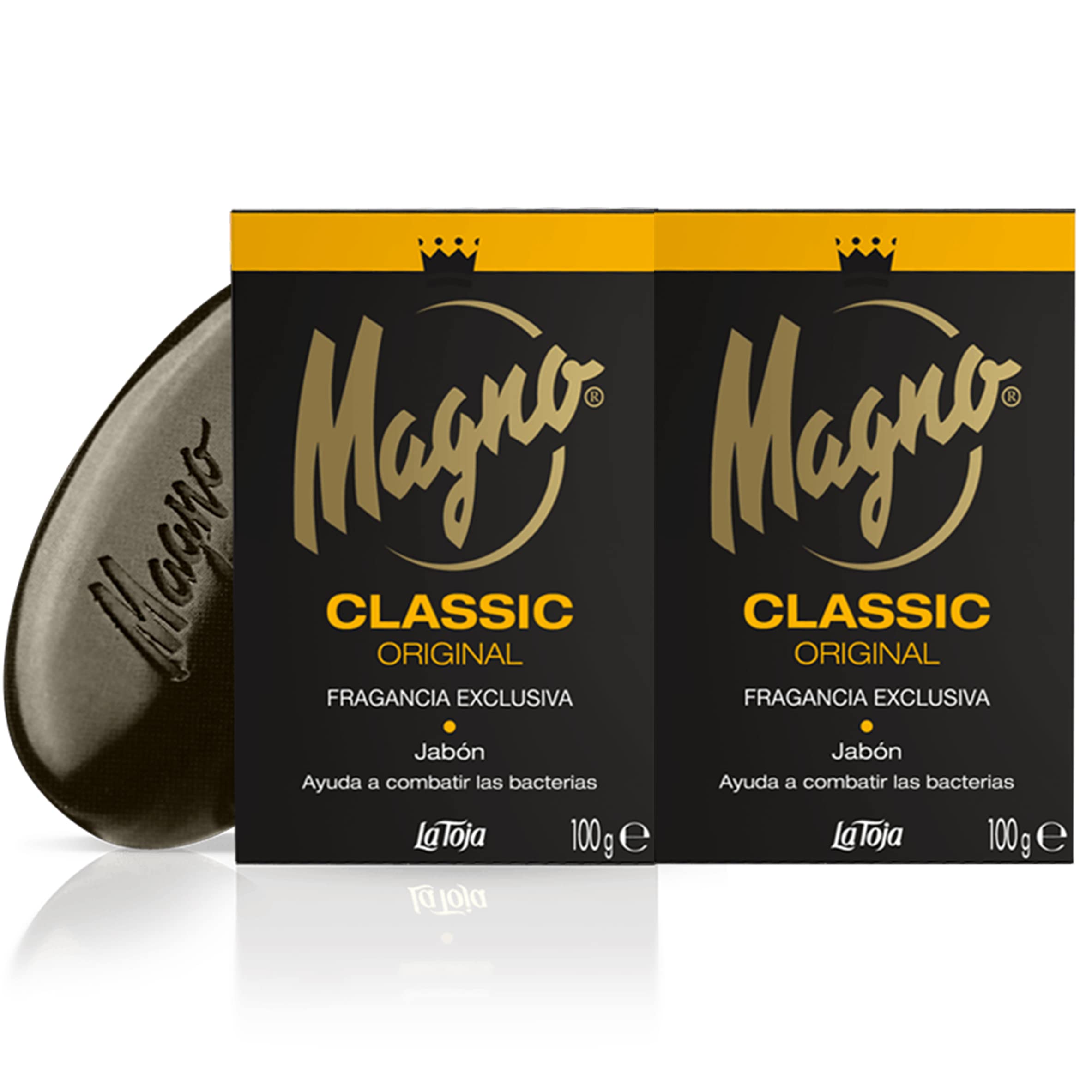 Détail texture savon Magno La Toja pour une sensation nourrissante.