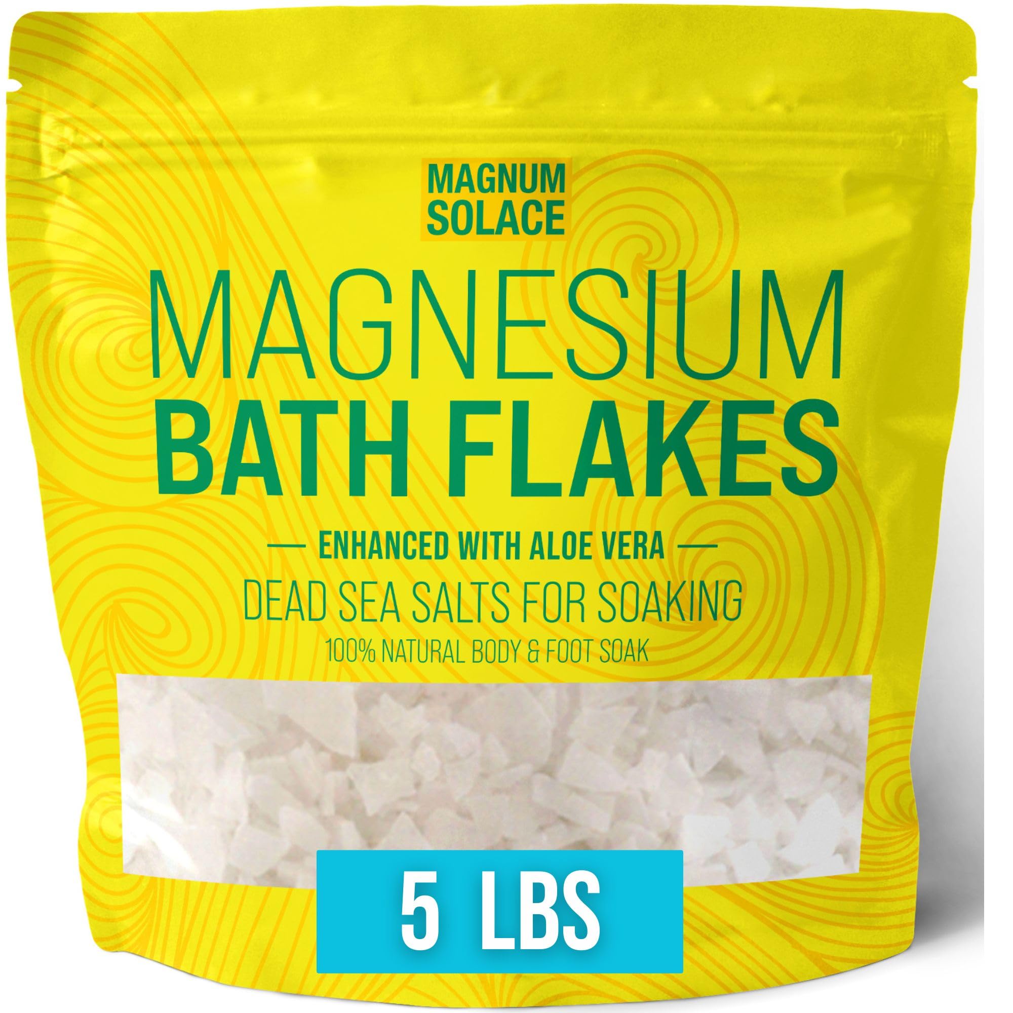 Flocons Magnésium Magnum Solace dans le bain avec aloé véra, détente assurée