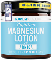 Magnum Solace Lotion Nuit Arnica – flacon visible, soin apaisant pour enfants