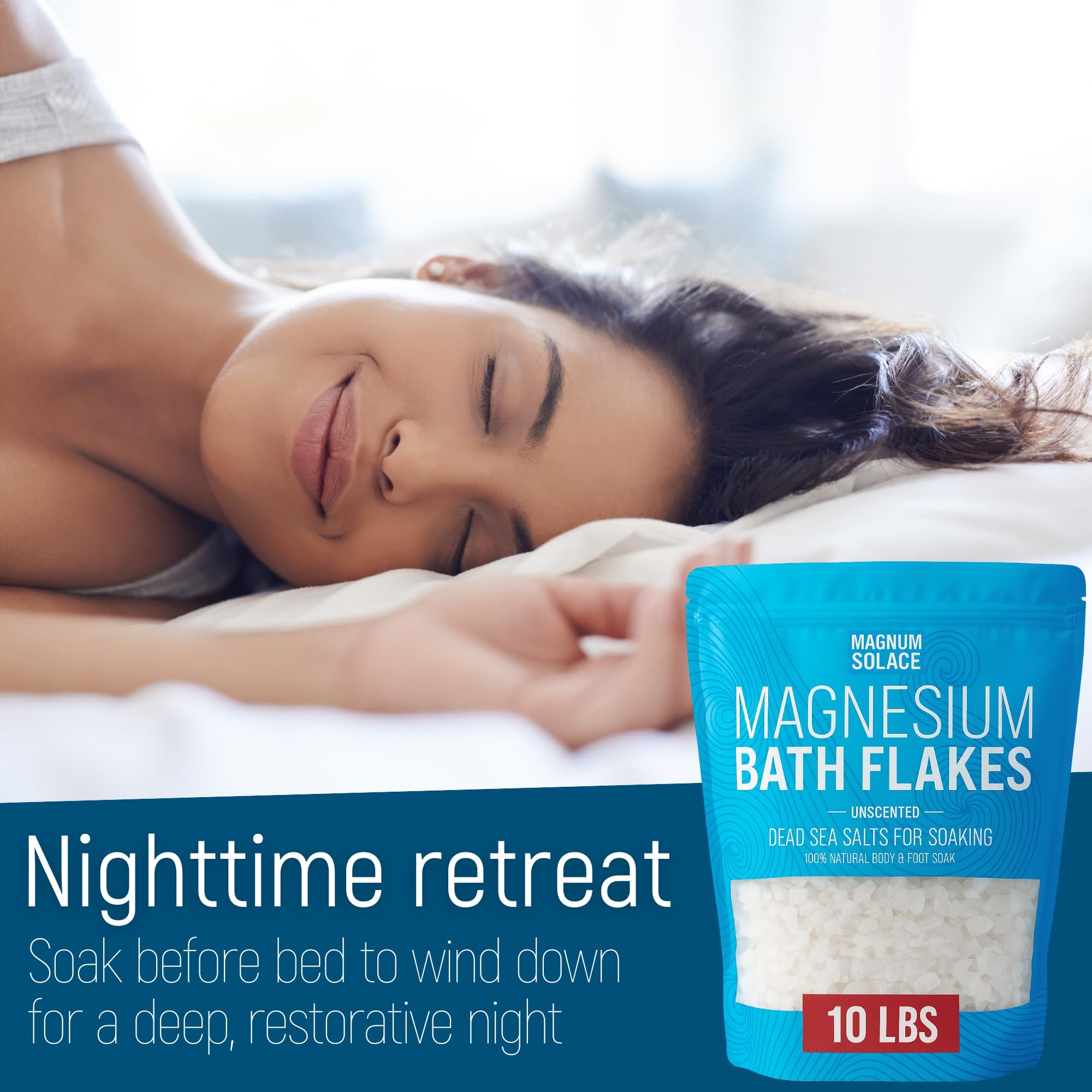 Nighttime bath setup with Magnum Solace for unwind and calm.