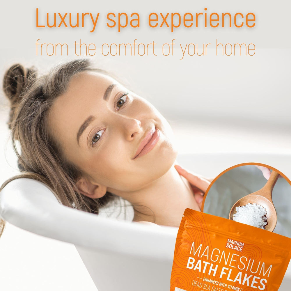 Magnum Solace: sels Mer Morte pour bain revitalisant et relaxation.