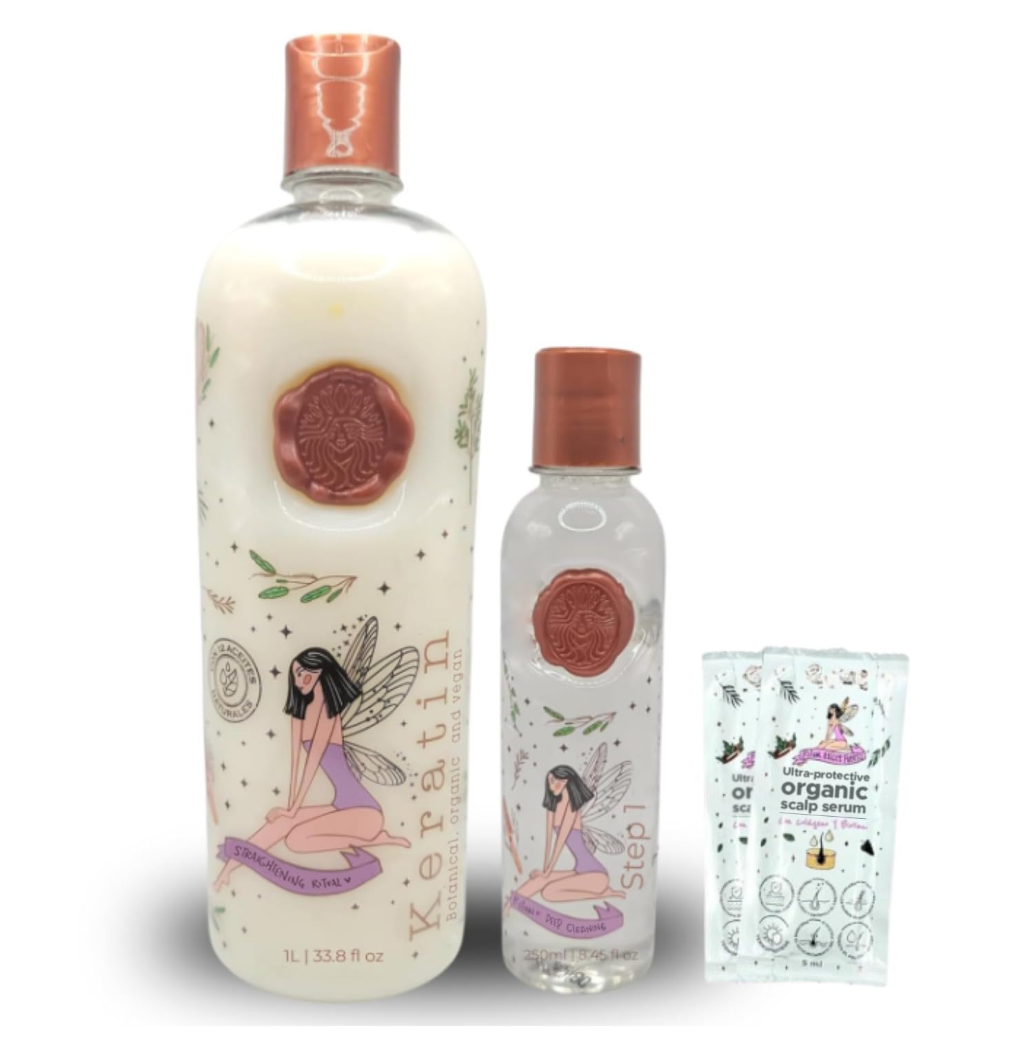Maike Amour Kératine Organique – Bouteille 1L, brillance et douceur.