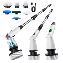 MAILLUCK brosse électrique 11-en-1 avec têtes interchangeables pour coins propres et surfaces variées
