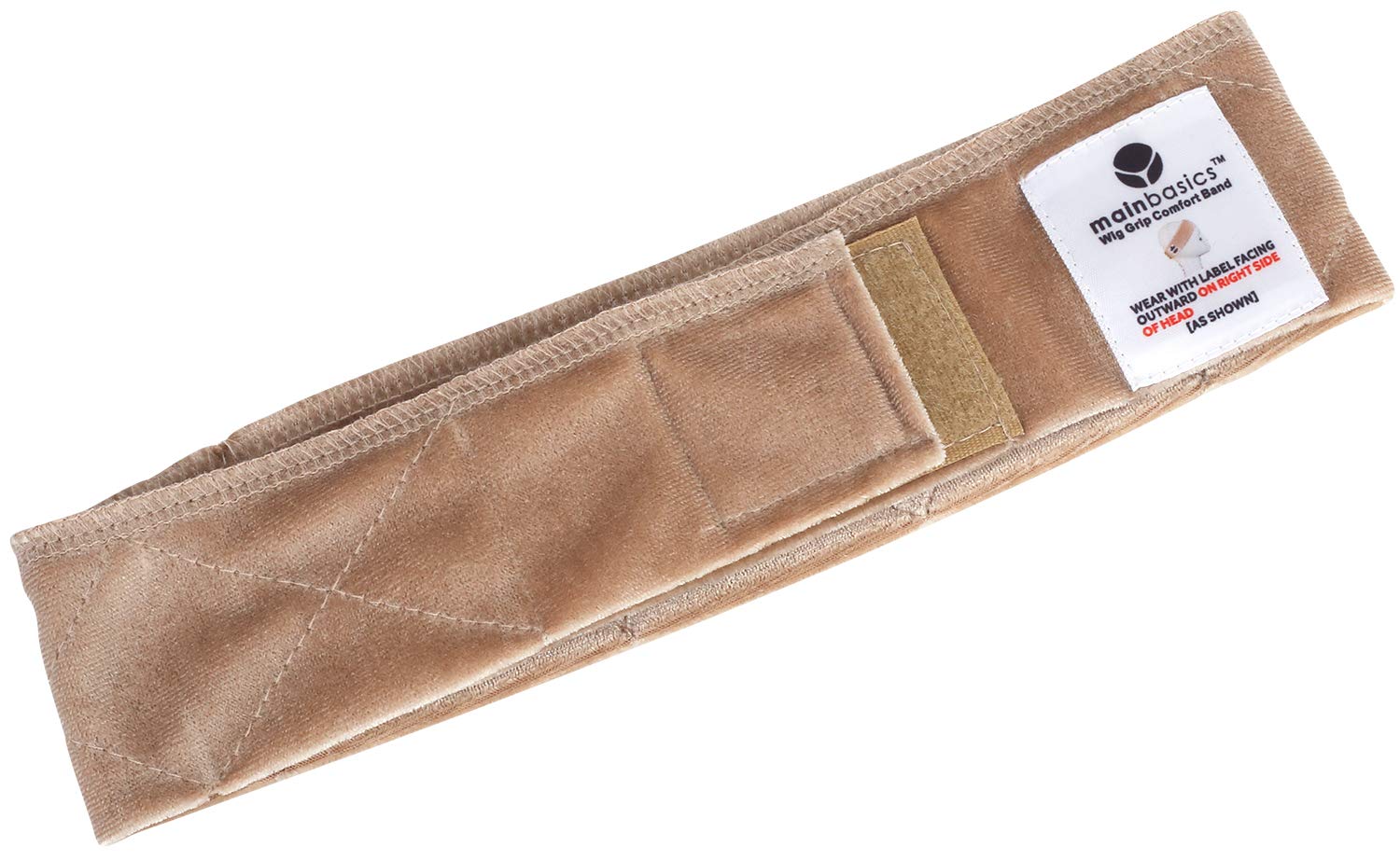 Stabilité de la perruque assurée par MainBasics, réduction des déplacements et irritations.