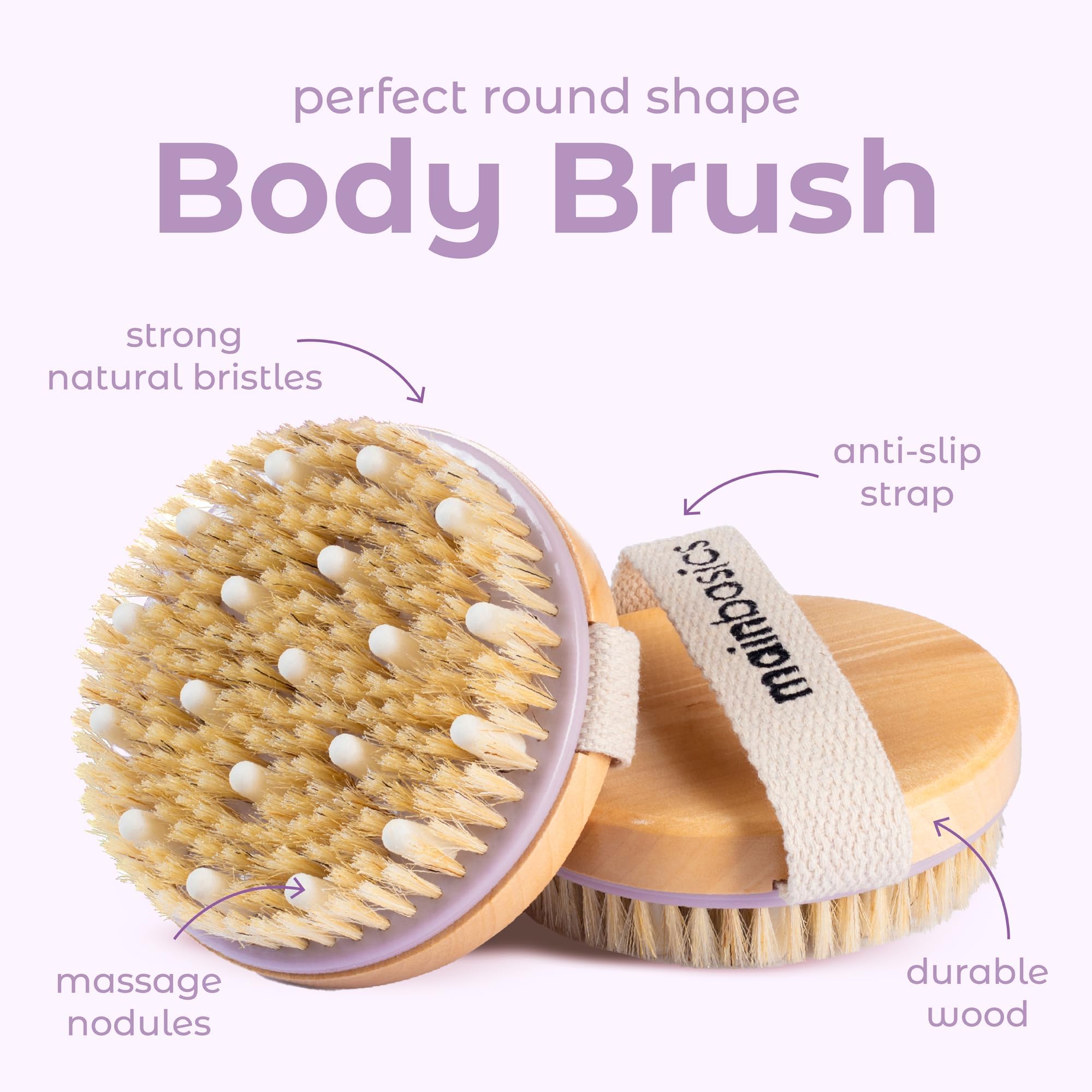 MainBasics brosse-circulation-drainage vue latérale, agitation douce pour le drainage.