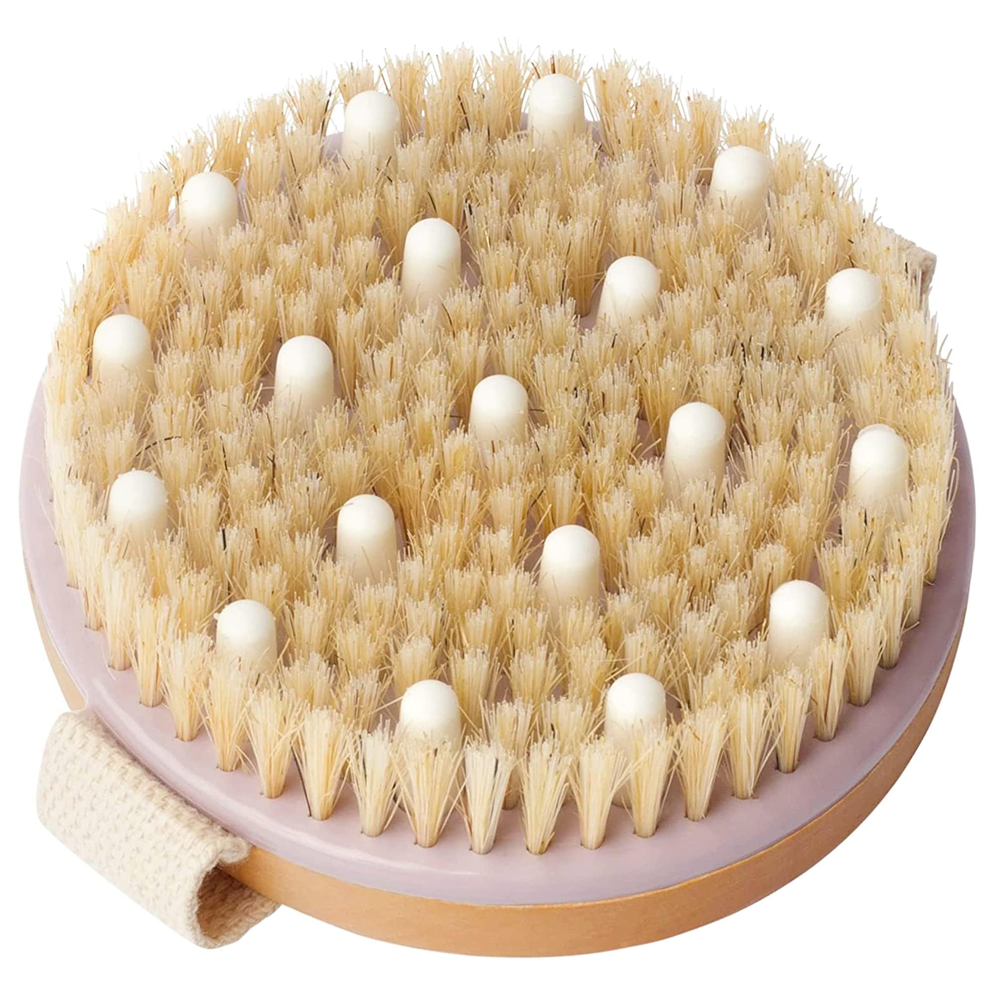 MainBasics brosse-corps à sec vue avant, exfolie et stimule la circulation.
