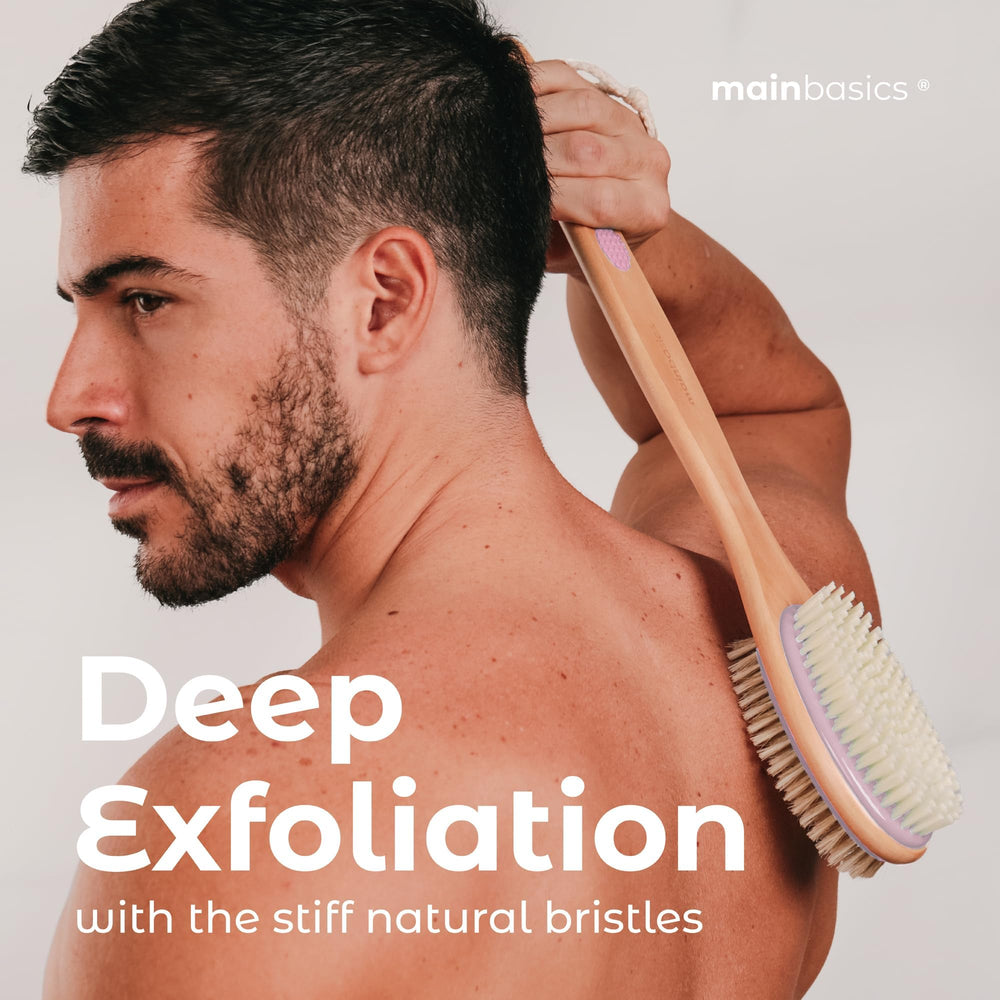 MainBasics brosse-dos eau-resistante – durée de vie accrue à l'eau.