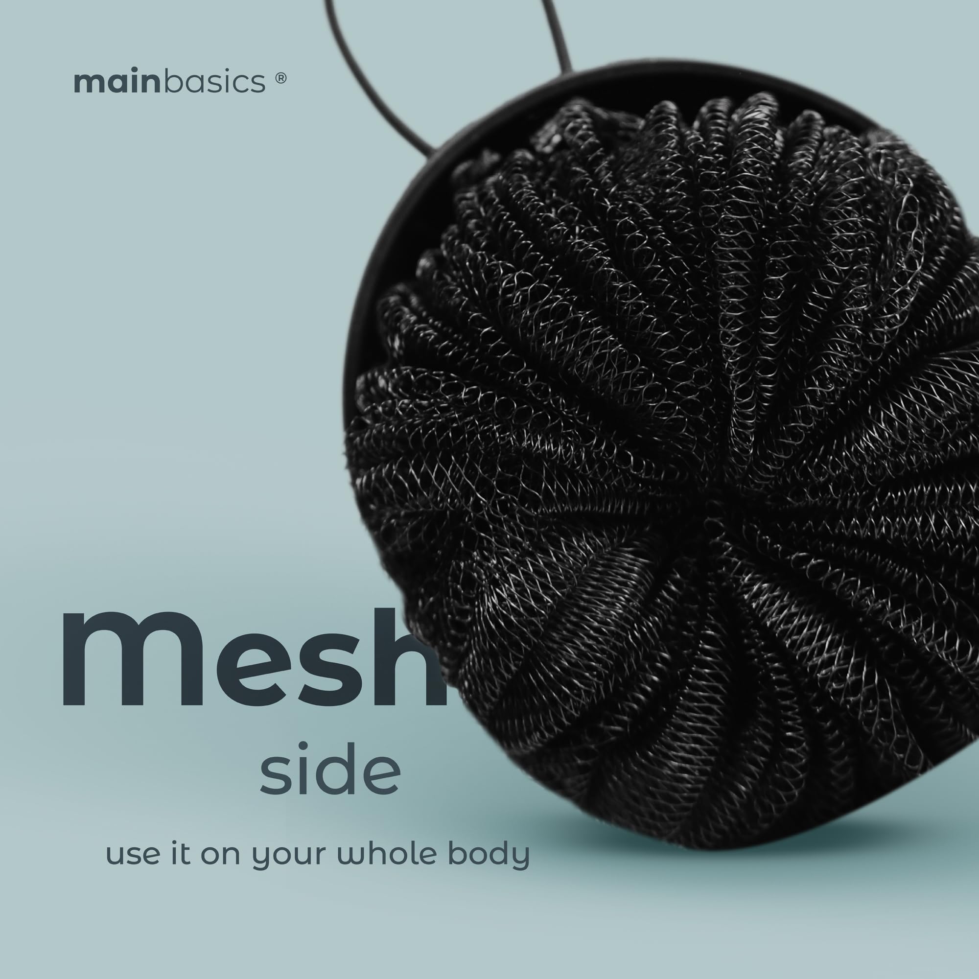 MainBasics éponge-loofah douce pour une mousse généreuse