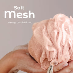 MainBasics éponge douche, nœud robuste et conception durable.
