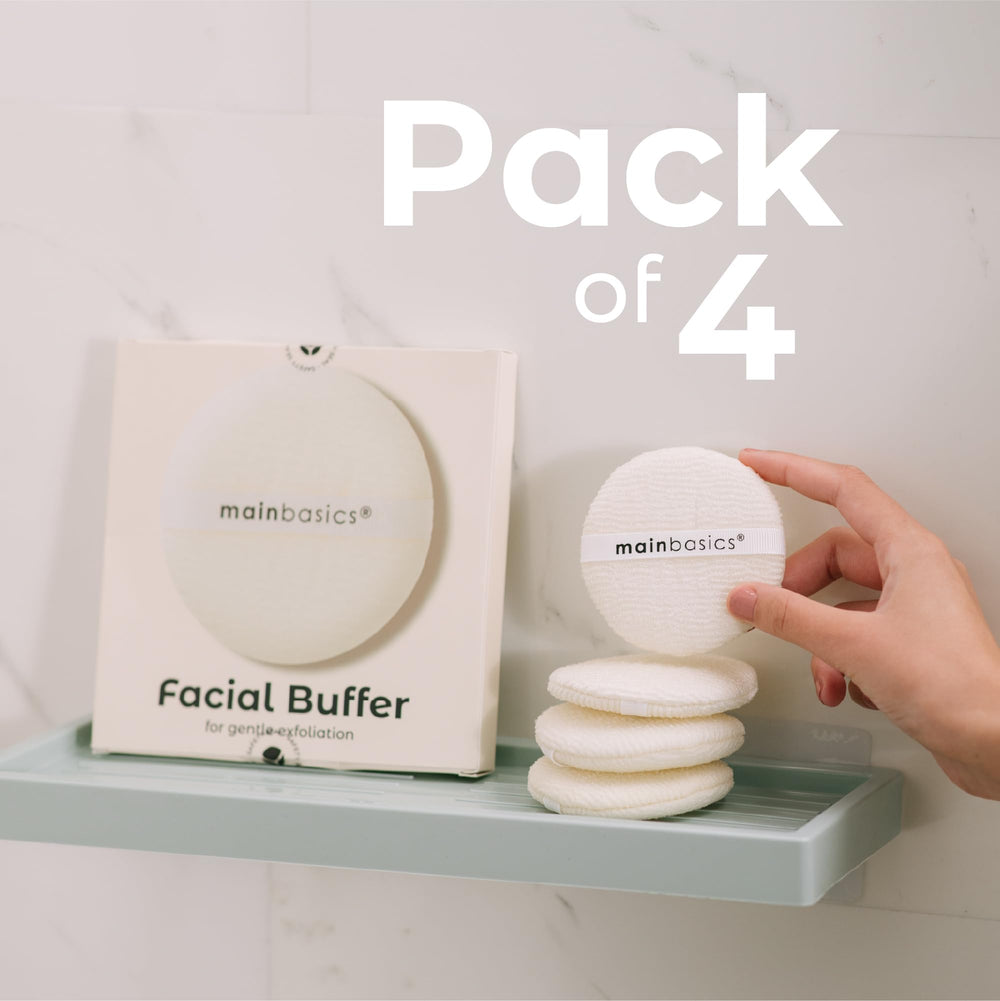 MainBasics éponges exfoliantes visage, rituel efficace pour un teint frais