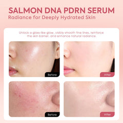 Application rapide du Sérum DNA Saumon Maison de Nutrition sur peau, pénètre sans film gras.