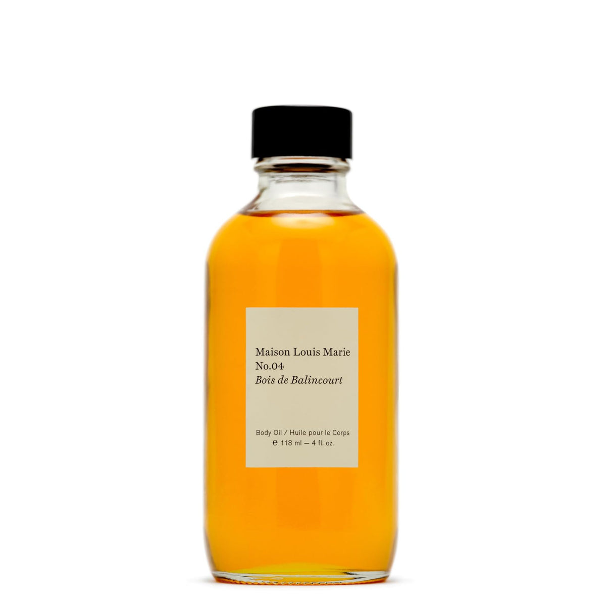 Maison Louis Marie No.04 Bois de Balincourt – flacon huile corps, hydratation légère et parfum subtil