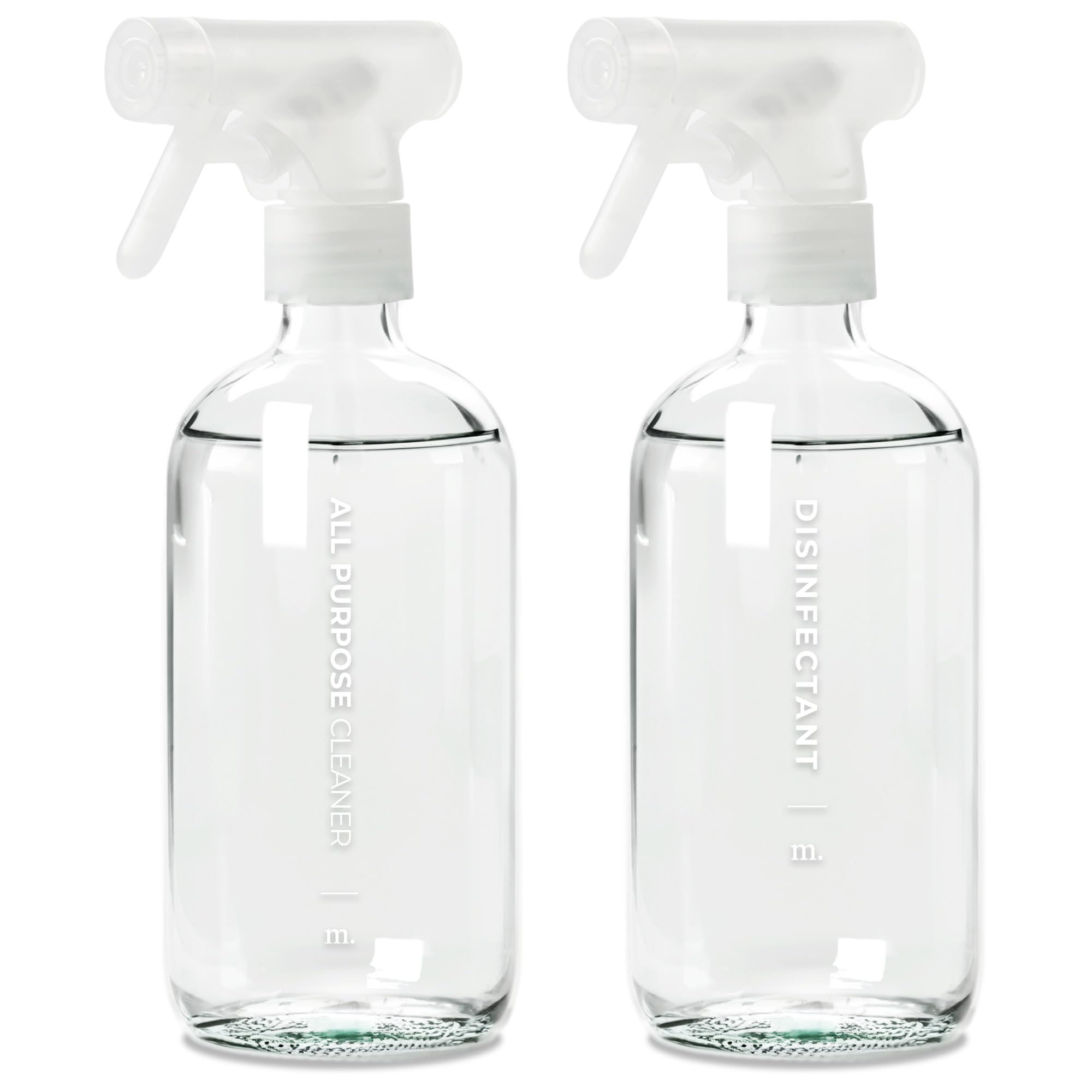 Bouteilles spray en verre MaisoNovo 16,9 oz pour nettoyants faits maison.