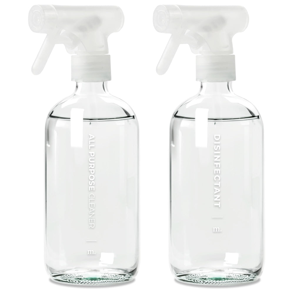 Bouteilles spray en verre MaisoNovo 16,9 oz pour nettoyants faits maison.