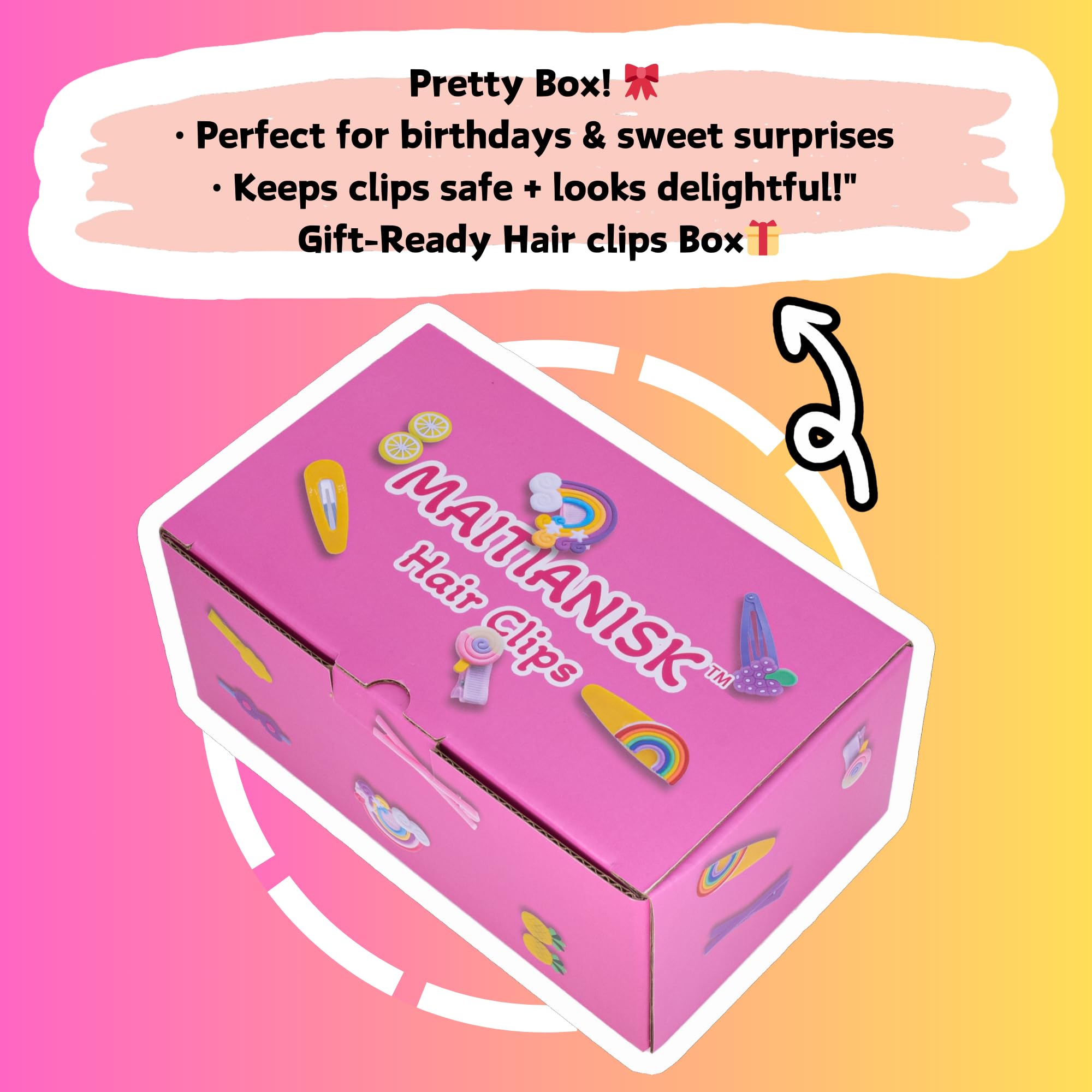 MAITIANISK clip-cheveux bonbons : motif gourmand pour une touche ludique.