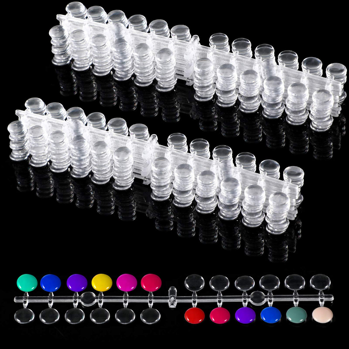 Maitys affichage vernis rond transparent organise les couleurs facilement.