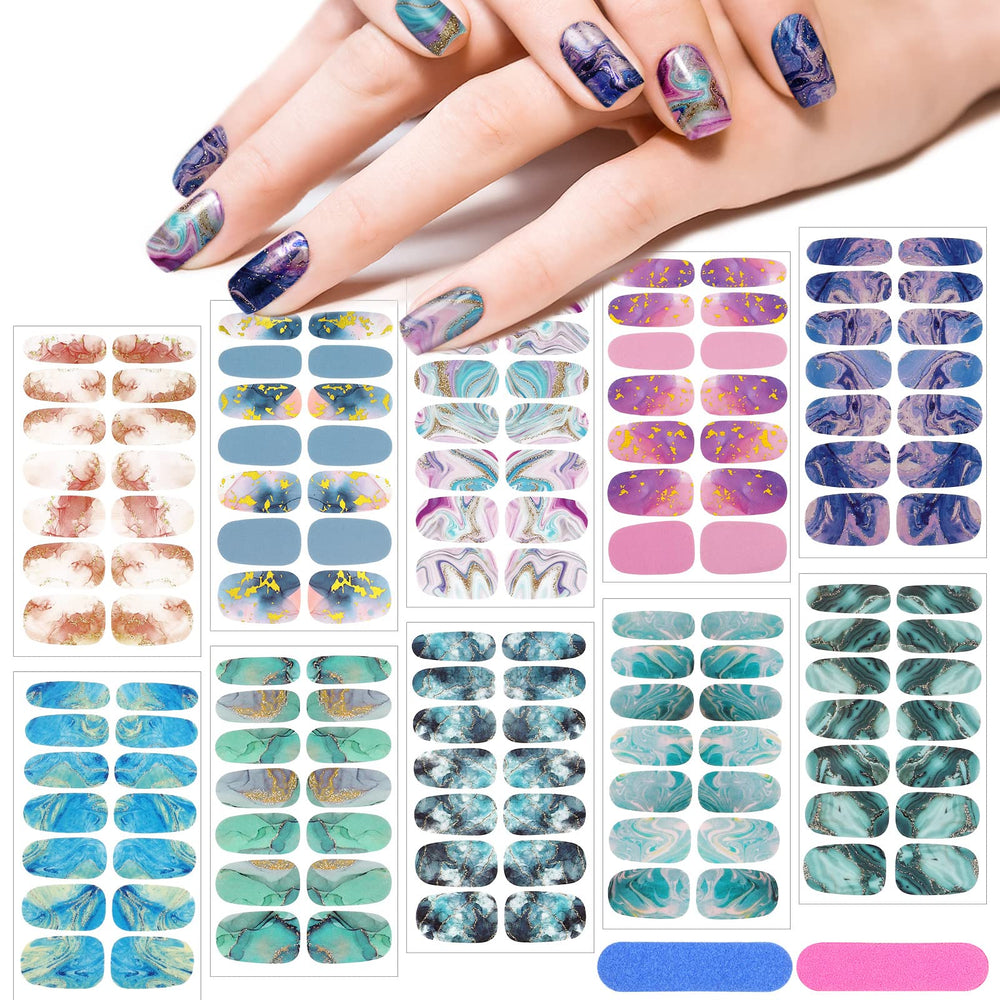 Maitys marbre wrap blanc-gris, allure élégante et durable pour vos ongles.